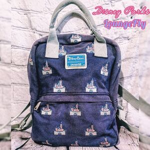 Disney Parks x loungefly Disneyland sleeping beauty castle canvas day backpack